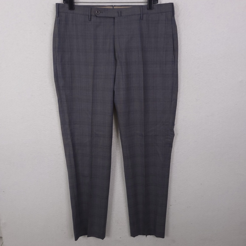 Incotex Dress Pant Men36 Fits 34x29 Plaid Super 130s Wool Classic Fit Pattern B